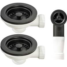 Kitchen Sinks Abode AX1146 2 Wastes With Round Overflow Matt