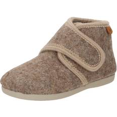 En Fant Kinderschuhe En Fant Wool Slippers Velcro Walnut Melange beige