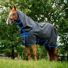 Horseware Utetäcke med Hals Amigo Ripstop 900 Plus Svart/Blå "130cm 6'0"