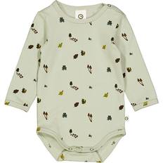 Gula Bodys Barnkläder Müsli Body L/æ Forest Soft Green/Mustard/Bark år (80) Body L/Ä