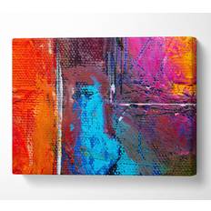 Metro Lane No Frame Print on Canvas - Multicolour (66 cm H x 106.6 cm W) Framed Art
