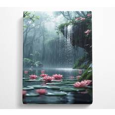 Metro Lane No Frame Print on Canvas - Multicolour (66 cm H x 106.6 cm W) Framed Art