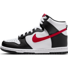 Bianco Scarpe da Basket Dunk High Junior - White/Black/Gym Red