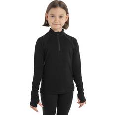 Icebreaker Kids 260 Tech L/S Half Zip Merino undertøj sort