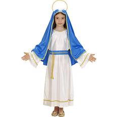 Abiti eleganti Costume Da Maria Per Bambina Natale Taglia: Anni (128 Cm)