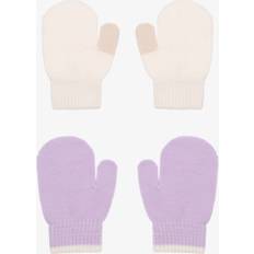 Multicoloured Mittens Children's Clothing Molo Baby Girls Purple Knit Mittens (2 Pack)