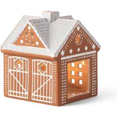 Loza Objetos decorativos Kähler Gingerbread Candle House Christmas Child Brown Decoración 11.5cm