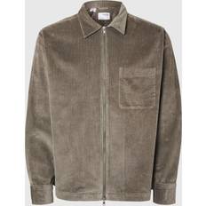 Brun - Herre - Overshirts Jakker Selected Corduroy Overshirt Brun