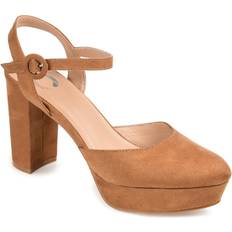 Shoes Journee Collection Roslynn Platform Pump -Wide Width in Tan