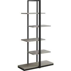 Book Shelves Monarch Specialties 60 Inch Bookcase In Dark Taupe Book Shelf