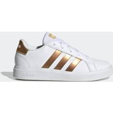 36 - adidas Superstar Sneakers Grand Court Sustainable Lace Schuh - Cloud White/Matte Gold