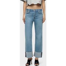 Natural - Women Jeans Hudson Rosie Mid-Rise Wide Leg Jean w/ Cuff