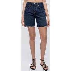 W26 Shorts Re/Done Boyfriend Cutoff Short in Blue. 23, 24, 25, 26, 27, 29, 30, 31, 32