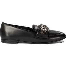 Casadei Casadei-Loafers With Crystal Details Loafers & Slippers Nero-Donna Black