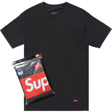 Supreme Homme Vêtements Supreme Hanes Tagless T-shirt pack men Cotton Black