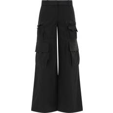 Cargohosen - Weiß Off-White Off-White-Satin Toybox Trousers Nero-Donna