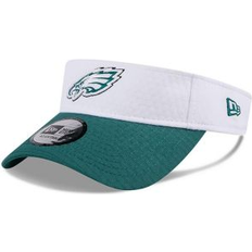 Philadelphia Eagles Caps New Era Men's White/Midnight Green Philadelphia Eagles 2024 NFL Training Camp Adjustable Visor