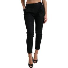 Seda Pantalones Dolce & Gabbana Faille pants black