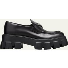 Prada Brushed leather Monolith loafers