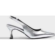 Silver Pumps Pieces Pcnellie Slingbackskor Silver Colour