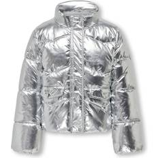 Zilver Buitenkleding Only Kogpearl Puffer Jacket - Zilver