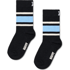 Svarte Sokker Happy Socks Kids Organic Cotton, Comfortable Design (for toddlers) Black, Light Blue, White 7-9 Years