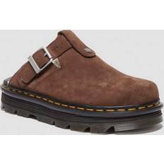 Dr. Martens Herren Holzschuhe Dr. Martens Zebzag Bronx Suede Slingback Platform Mule - Dark Brown