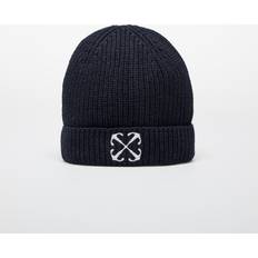 Off-White Off-White Kids Arrow ribbed beanie kids Wool/Cotton Blue
