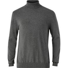 Grå - Herre - Polotrøjer Sweatere Selected Langærmet Rullekrave Pullover Grå