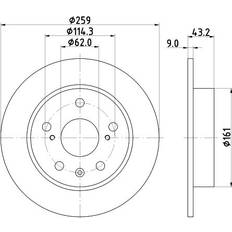 Hella Systèmes de Freinage Hella Brake Disc 8DD 355 120-531