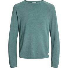 Cyan - Herren Pullover Jack & Jones Einfarbig Strickpullover