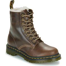 Dr. Martens Ruskea Pitsisaappaat Dr. Martens 1460 Women's Faux Fur Lined Lace Up - Khaki/Orleans