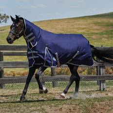 Horse Rugs Weatherbeeta Comfitec Essential Combo Neck Heavy Navy/Silver/Red: 4f