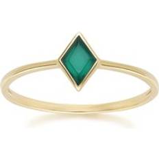 Agat Ringar Gemondo Classic Chalcedony Ring in 9ct Yellow Gold