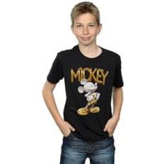 Gold T-shirts Disney Boys Mickey Mouse Gold Statue T-Shirt