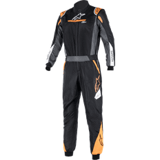 Grey Motorcycle Suits Alpinestars Atom FIA Graphic Suit Black/anthracite/orange Fluo