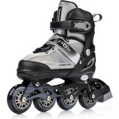 Meteor Inline Skates Children's Roller Skates Roller Skates ABEC Carbon Child Safety Skates for Kids Adjustable Shoe (S 30-33, gray)
