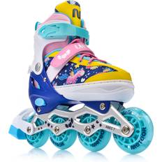 Barn Inlines Meteor Inlines Rullskridskor Barn 4-i-1 set Rullskridsko för Barn Justerbar Rullskor Skridskor Rollerblades för Nybörjare med Självlysande Hjul METEOR