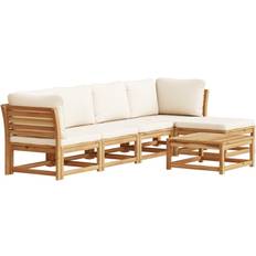 Holz Lounge-Sets vidaXL 6-tlg. Garten-Lounge-Set mit Kissen Massivholz Akazie Lounge-Set