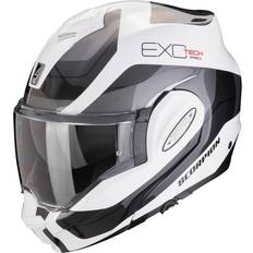 Scorpion Avattava Kypärä EXO-TECH EVO PRO Commuta - Valkoinen/Punainen