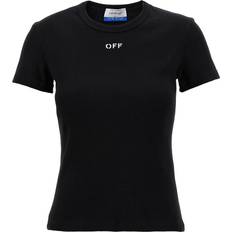 Off-White T-Shirts Off-White Off-White-Off Stamp T Shirt Nero-Donna