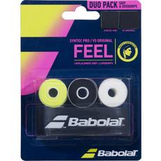 Babolat Syntec Pro VS Original Tennis Racquet Overgrip 3-Pack (Yellow/Black/White)