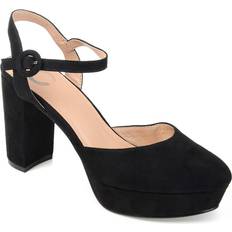 Shoes Journee Collection Journee Collection Womens Block Heel Roslynn Pumps, Wide, Black (8 Wide)