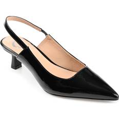 Shoes Journee Collection Paulina Slingback Pump Wide Width in Patent/Black