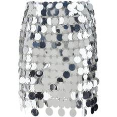 Dame - Messing Nederdele Rabanne Paillet Maxi Mini Nederdel Asymmetrisk Design - Grå