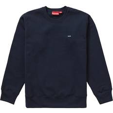 Supreme Man Jumpers Supreme box logo crewneck sweatshirt unisex Cotton Blue