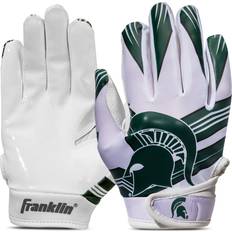 Football Franklin Sports Michigan State Sparatans Kids Football Receiver Gloves Youth Official NCAA College Team Football Gloves Silicone Palm Receiver Gloves for Kids Ages 7-10 Youth Small/Extra