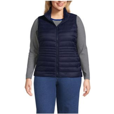 Vests Lands' End Plus Wanderweight Packable Down Vest Deep sea navy (1X)