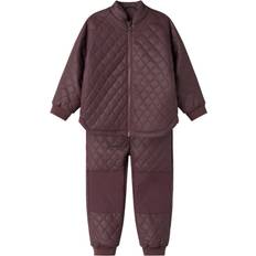 24-36M Conjuntos de invierno Name It Mud Rub Long Sleeved Quilted Set - Huckleberry (13230377)