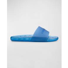 Balenciaga Tofflor & Sandaler Balenciaga Logo-Embossed Rubber Slides Men Blue